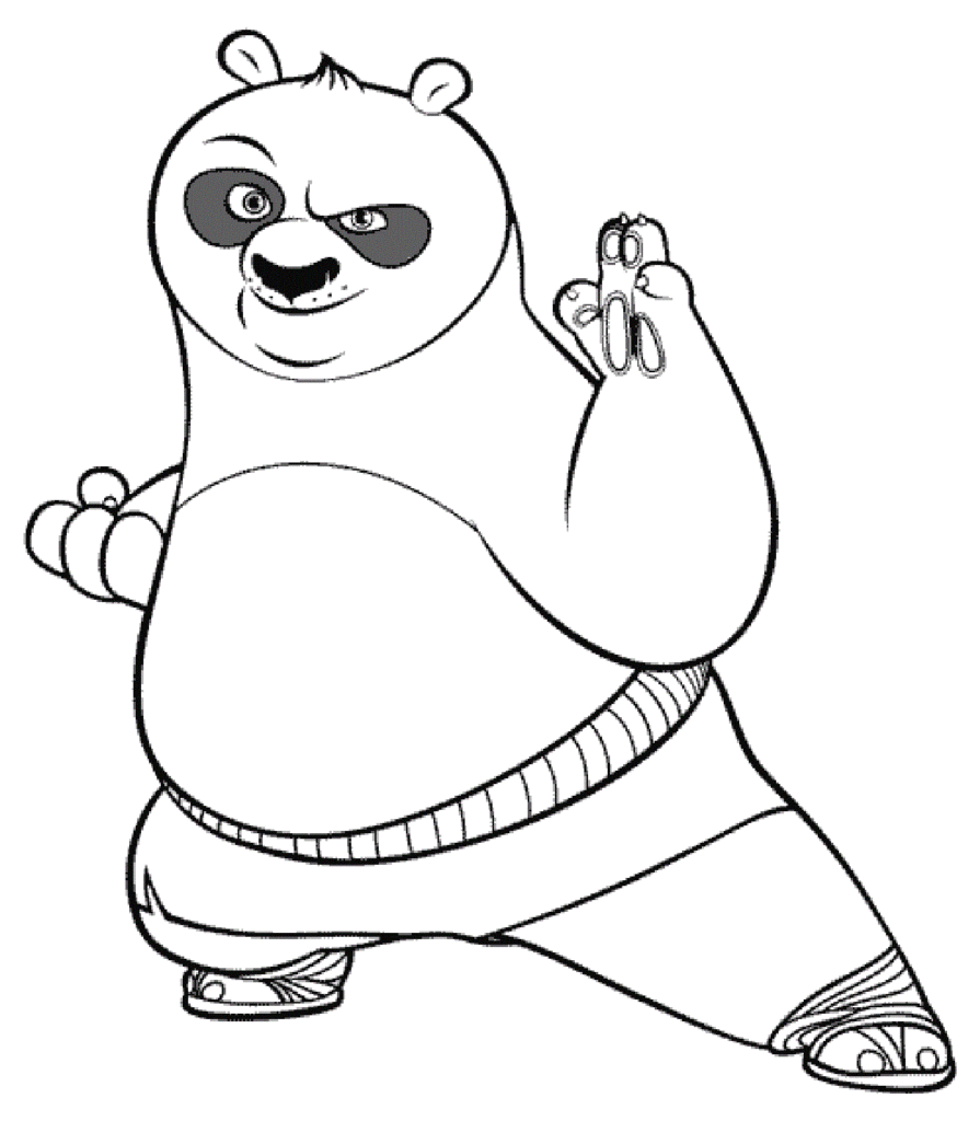 coloring pages po kung fu panda